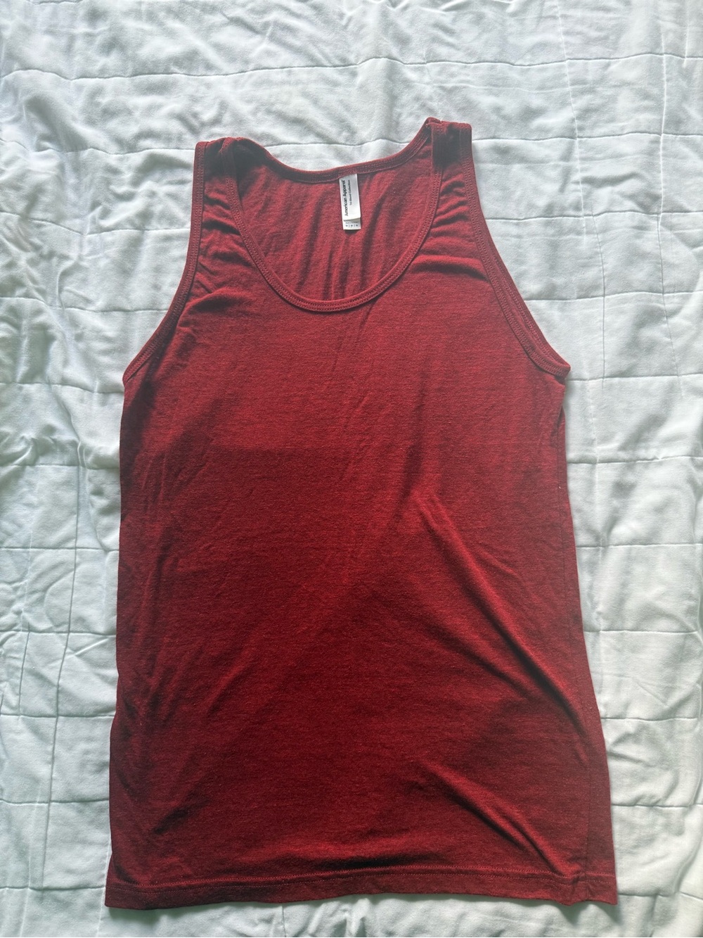 American Apparel Burgundy Tri-blend Tank Top